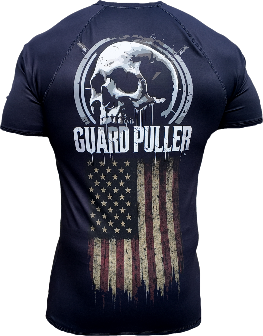 Premium Performance Grappling Rash Guard – Skull and Flag